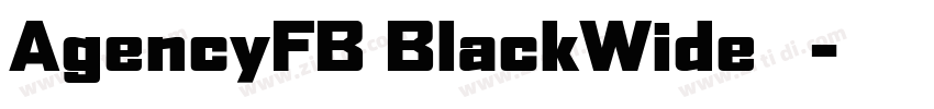 AgencyFB BlackWide 中字体转换